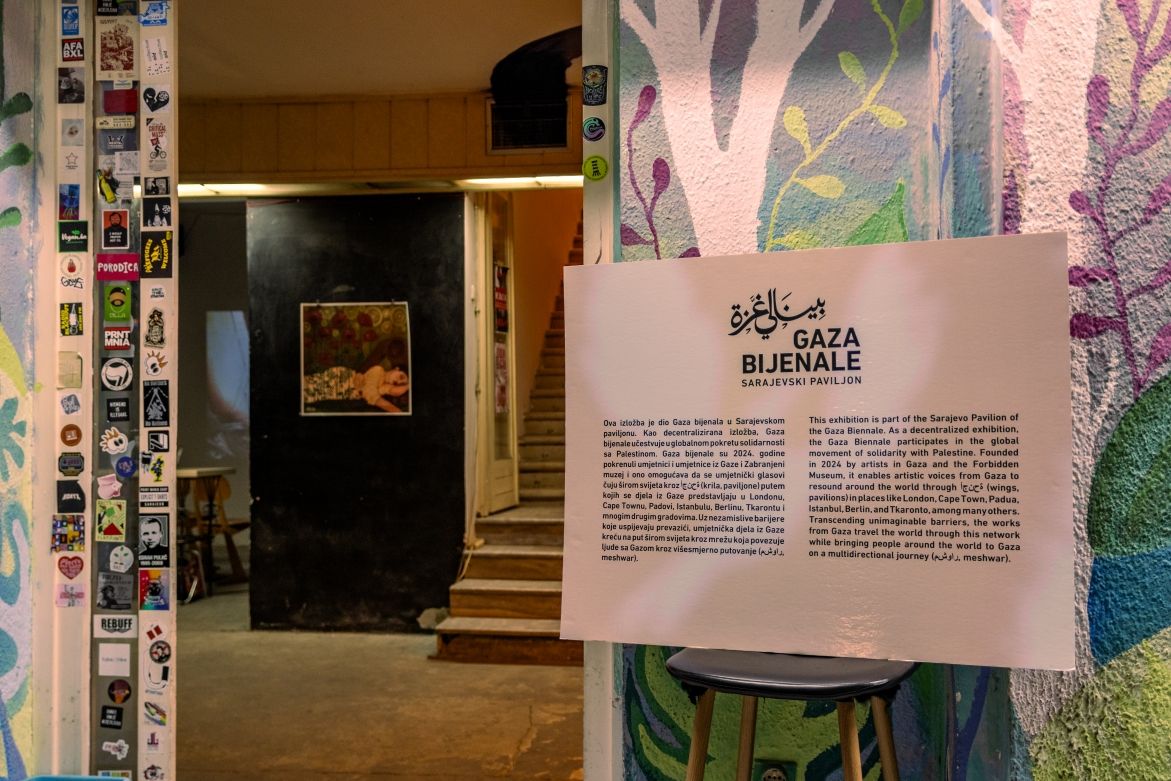 Ruba Mahmoud Hassan, Anemones, 2024Gaza bijenale – Sarajevski paviljon, DKC fotografija: Benjamin Ibrulj 