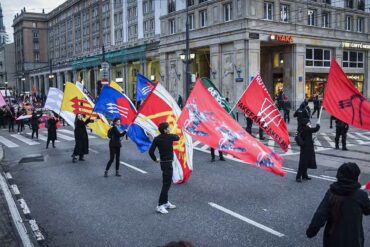 Trirzy Strzały, demonstration/performance, Warsaw, 2019