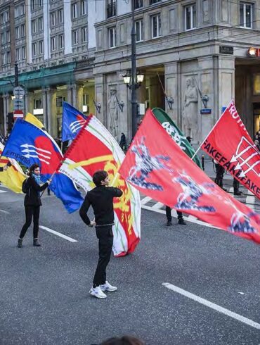 Trirzy Strzały, demonstration/performance, Warsaw, 2019