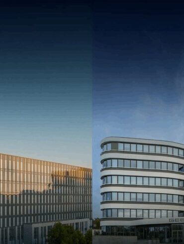 Moderan eksterijer sjedišta Geely Technology Europe u Göteborgu, Švedska – centar za razvoj Zeekr i Lynk & Co vozila