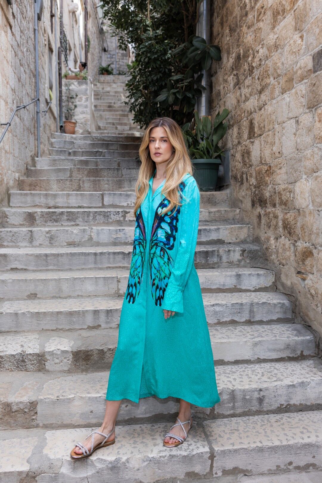 Belma Tvico Continuum SS 2026 tirkizni kimono leptir stari grad Dubrovnik