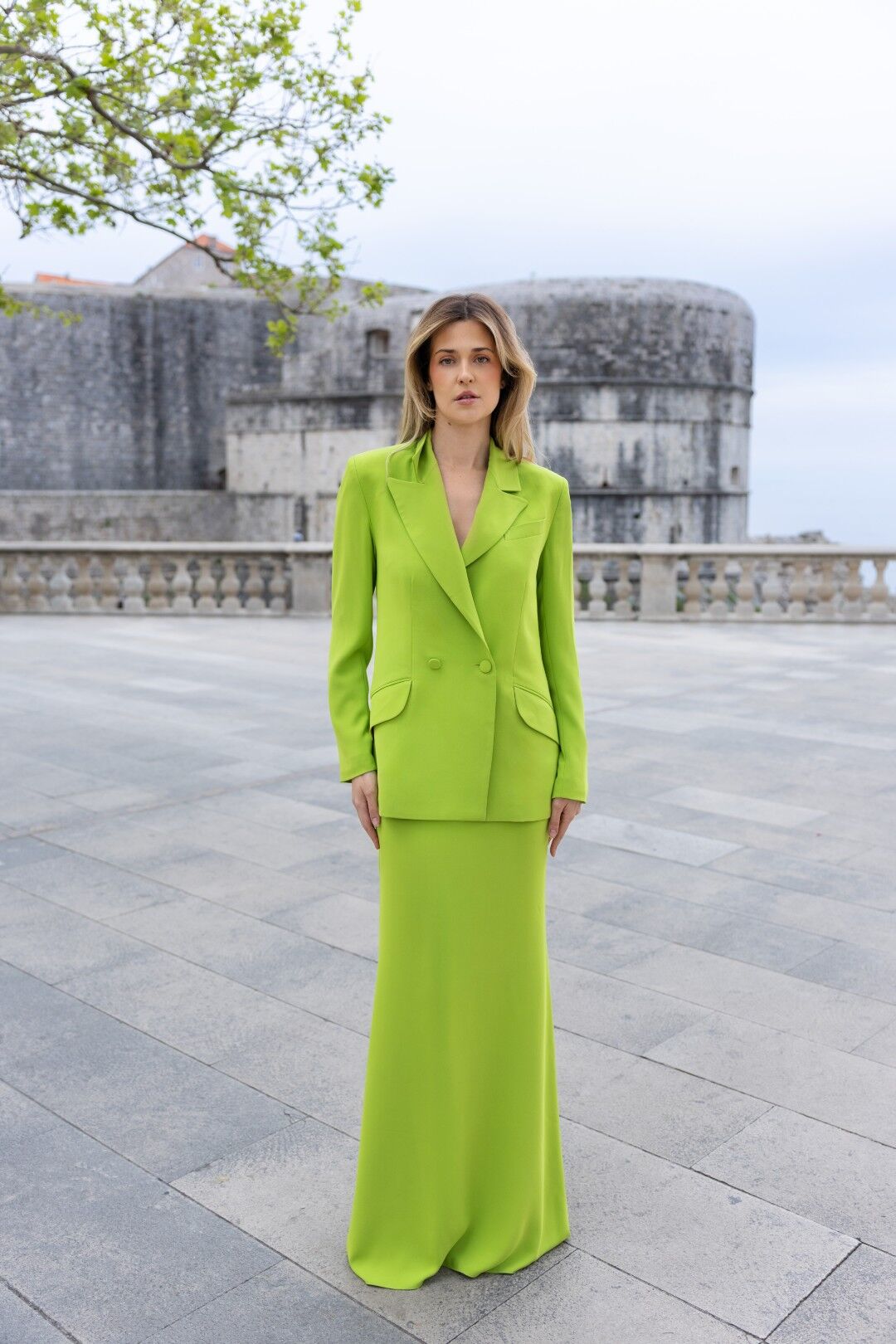 Belma Tvico Continuum SS 2026 lime green odijelo maxi suknja Dubrovnik
