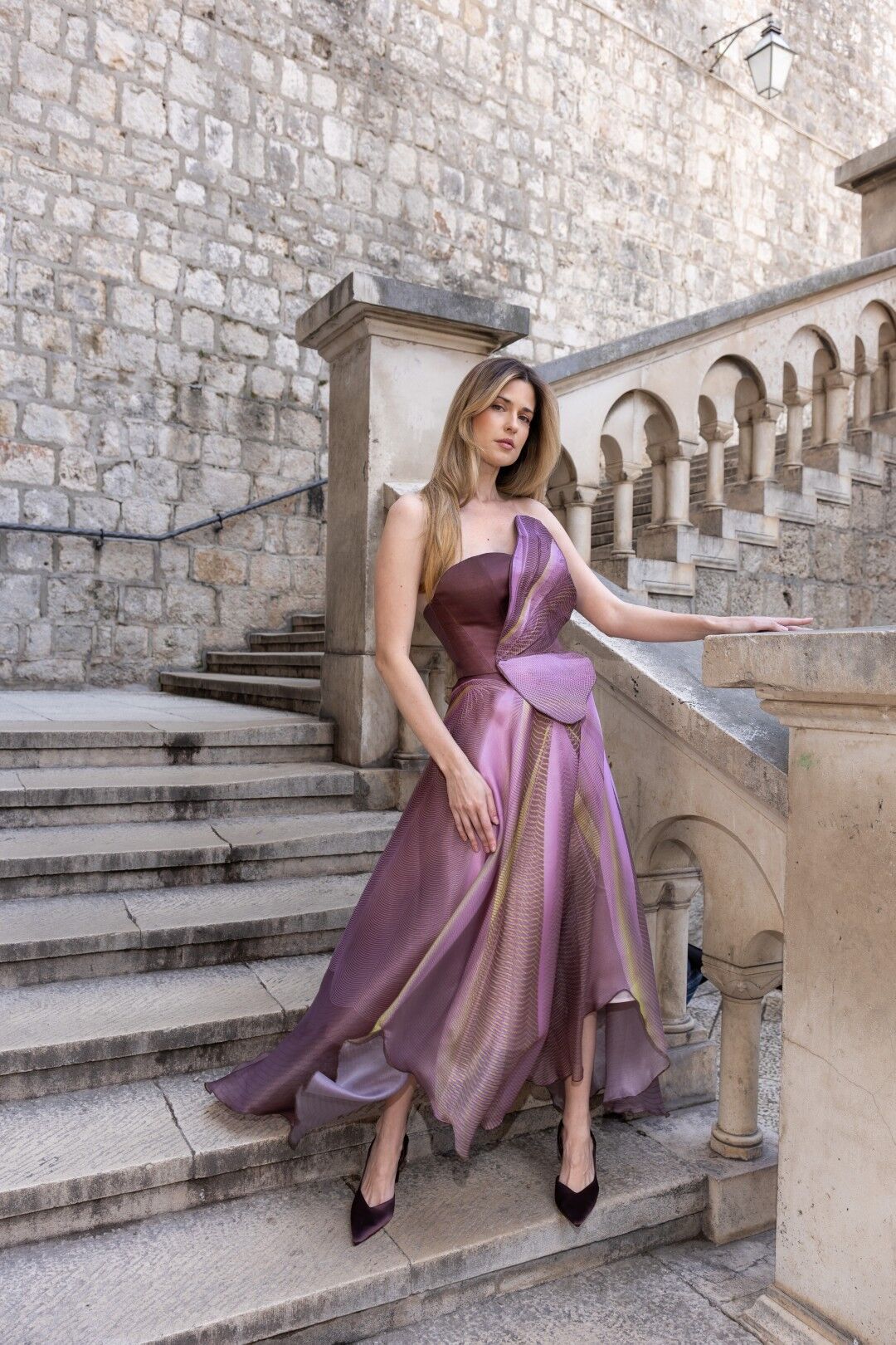 Belma Tvico Continuum SS 2026 ljubičasta večernja haljina Dubrovnik