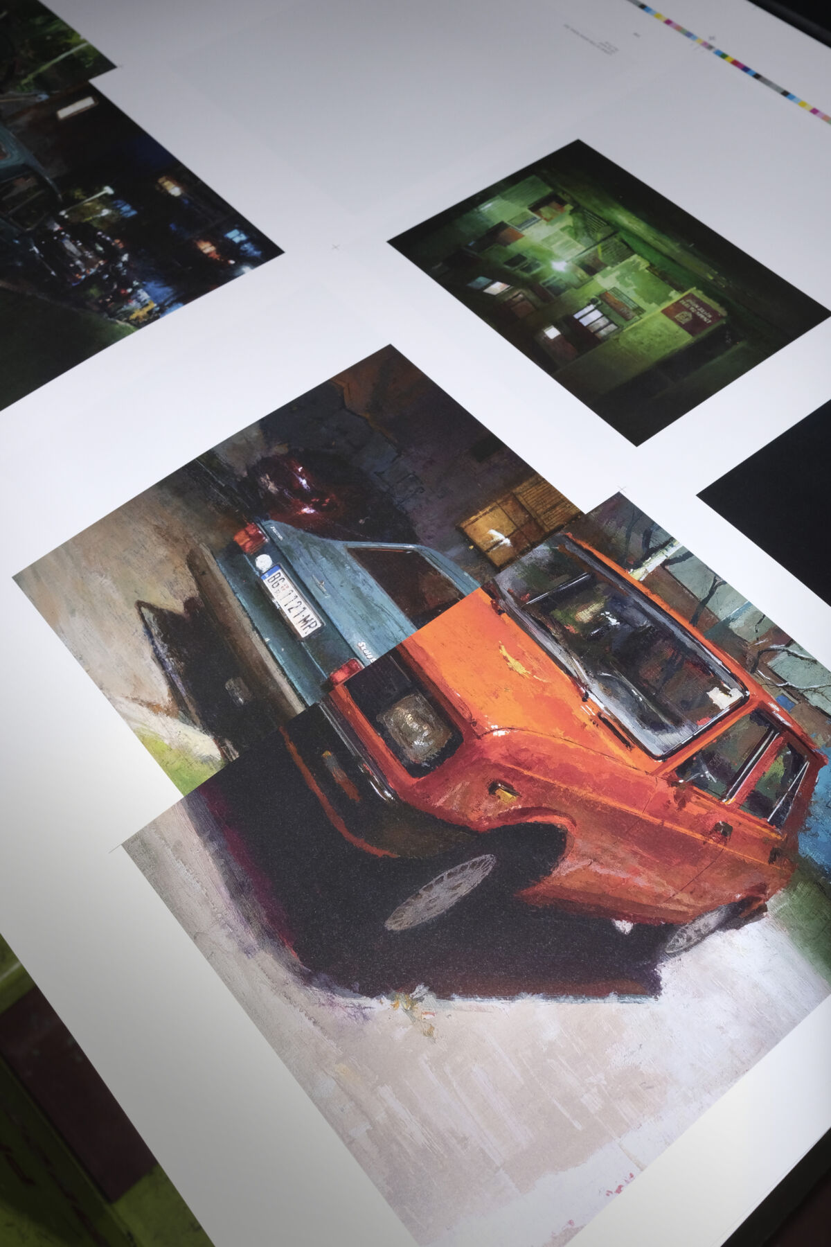 Zastava Yugo, ulje na platnu. Realističan prikaz kultnog jugoslovenskog automobila