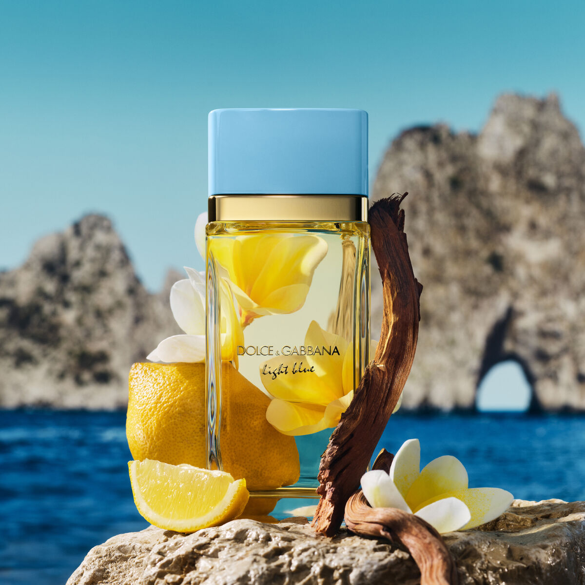 Dolce&Gabbana Light Blue Eau de Parfum 100ml bočica s limunom i frangipanijem na mediteranskoj obali