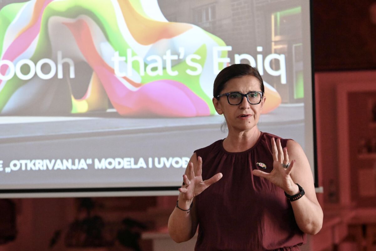 Sanela Jusić, marketing menadžerica i PR brenda Škoda BiH, predstavlja kampanju Oooh that's Epiq na Orea Marketu 2026.