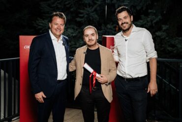 Christof Papousek, Hari Šečić i Jovan Marjanović na dodjeli Prixx Cineplexx nagrade za film Udovac na Sarajevo Film Festivalu