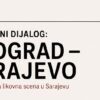 Plakat izložbe "Kreativni dijalog: Beograd – Sarajevo" u galeriji Collegium artisticum